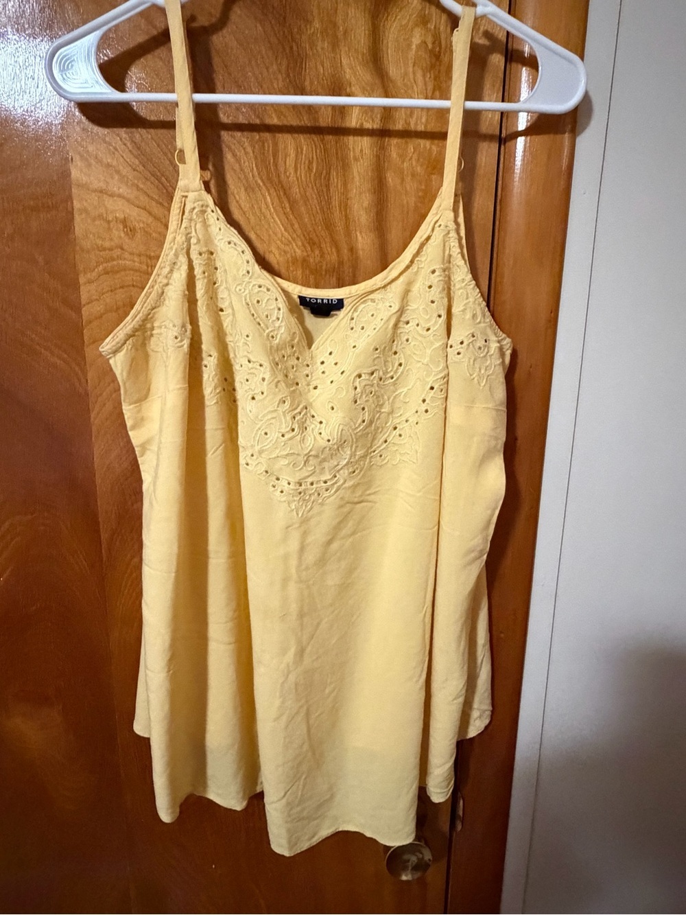 torrid Yellow Eyelet V-Neck Camisole